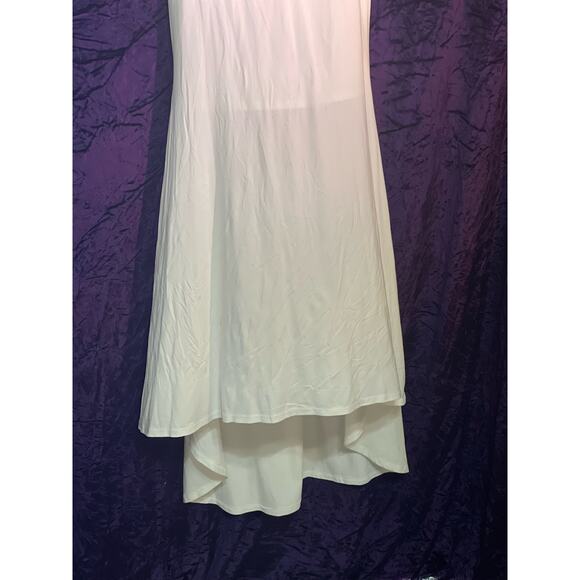 Pink Blush White Off the shoulder Maternity Dress - Picture 3 of 6